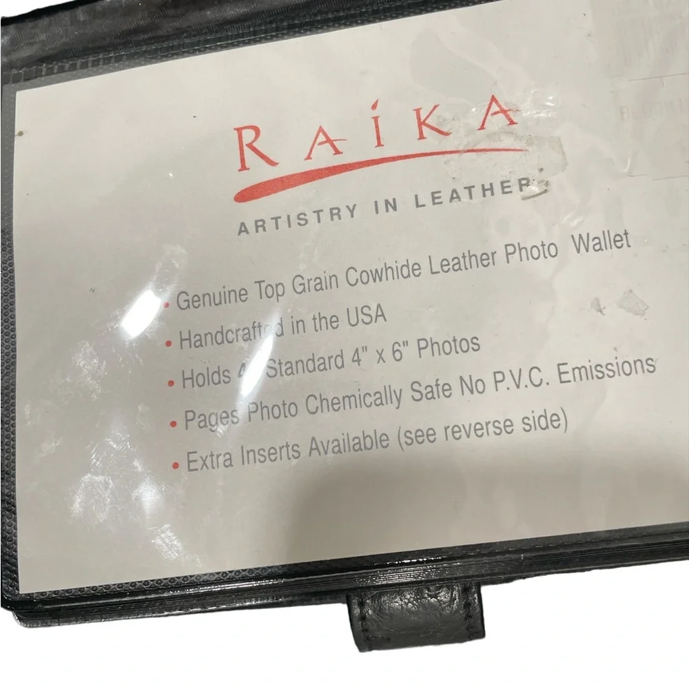 Raika Zlrather Cowhide Leather Photo Wallet NWOT - Picture 2 of 4